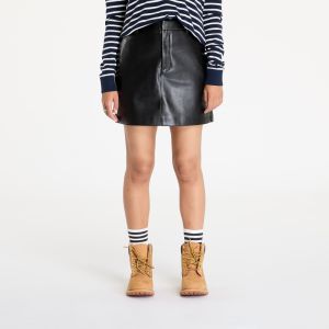 Calvin Klein Jeans Faux Leather A-Line Skirt Black L