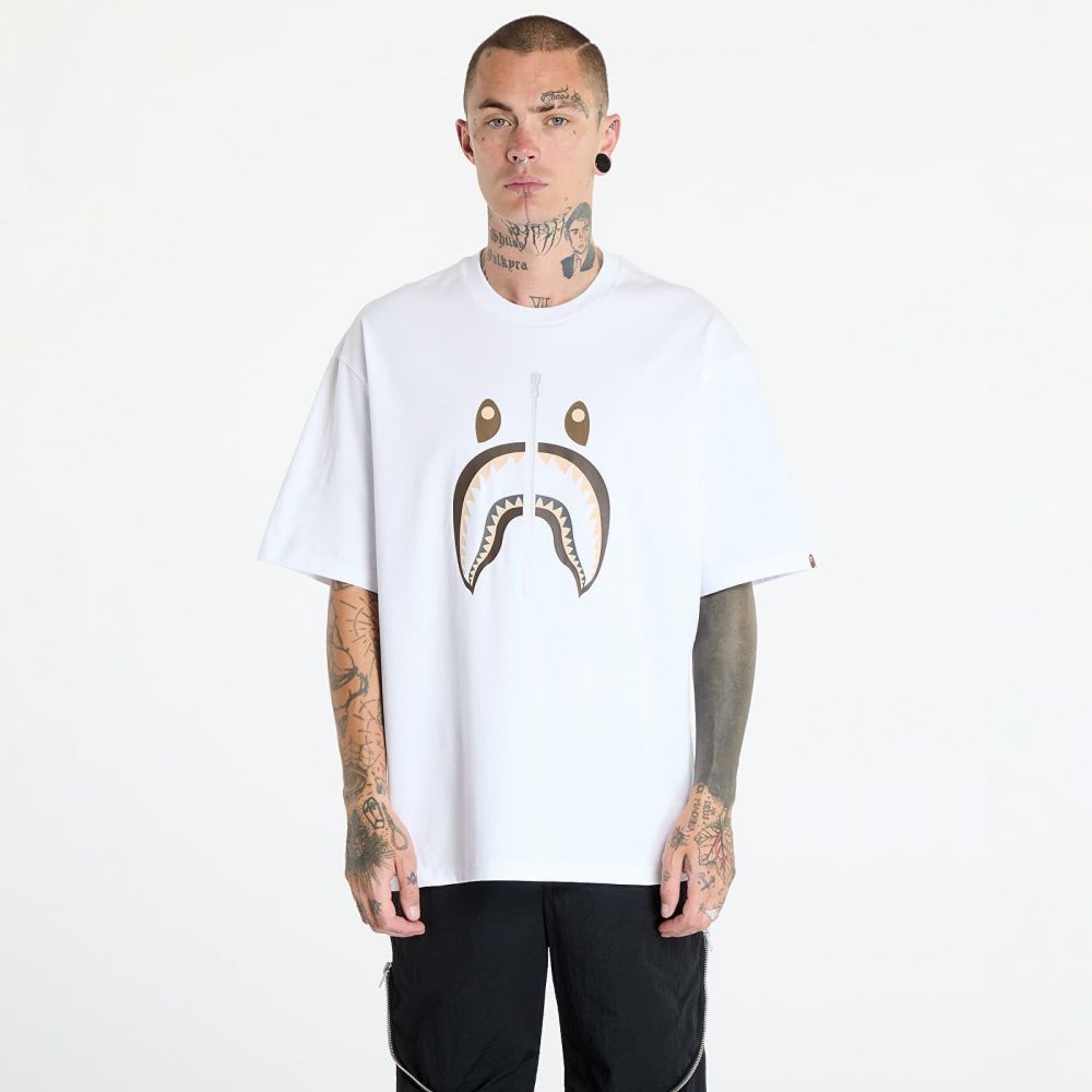 Tričko A BATHING APE Shark Tee White XL