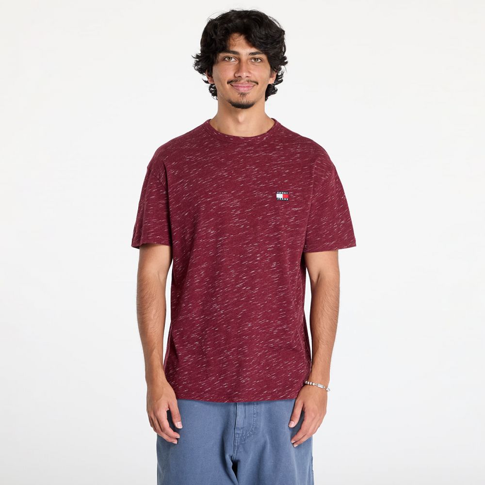 Tričko Tommy Jeans Regular Badge Tee Deep Rouge M