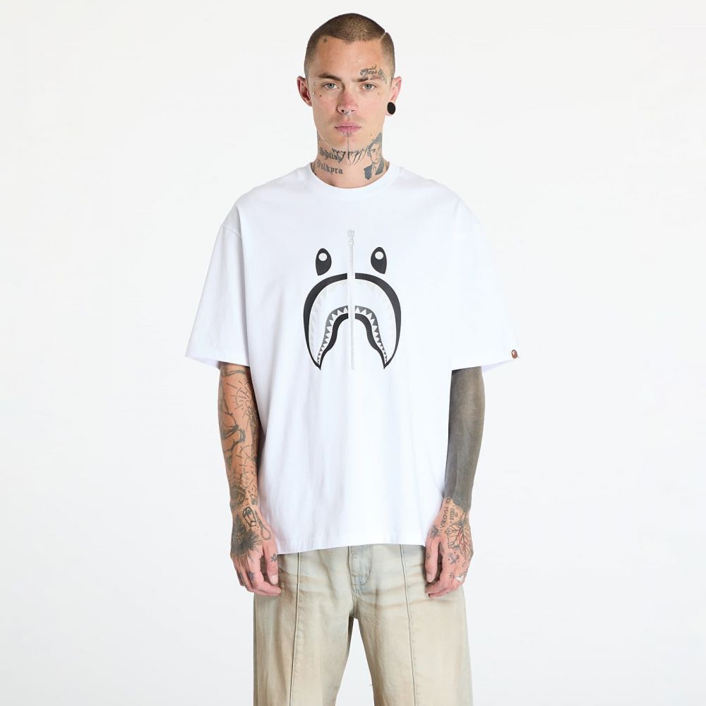 Tričko A BATHING APE Shark Tee White XL