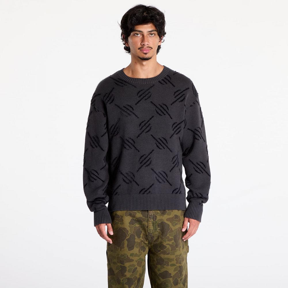Svetr Daily Paper Tevin Monogram Knit Sweater Black M
