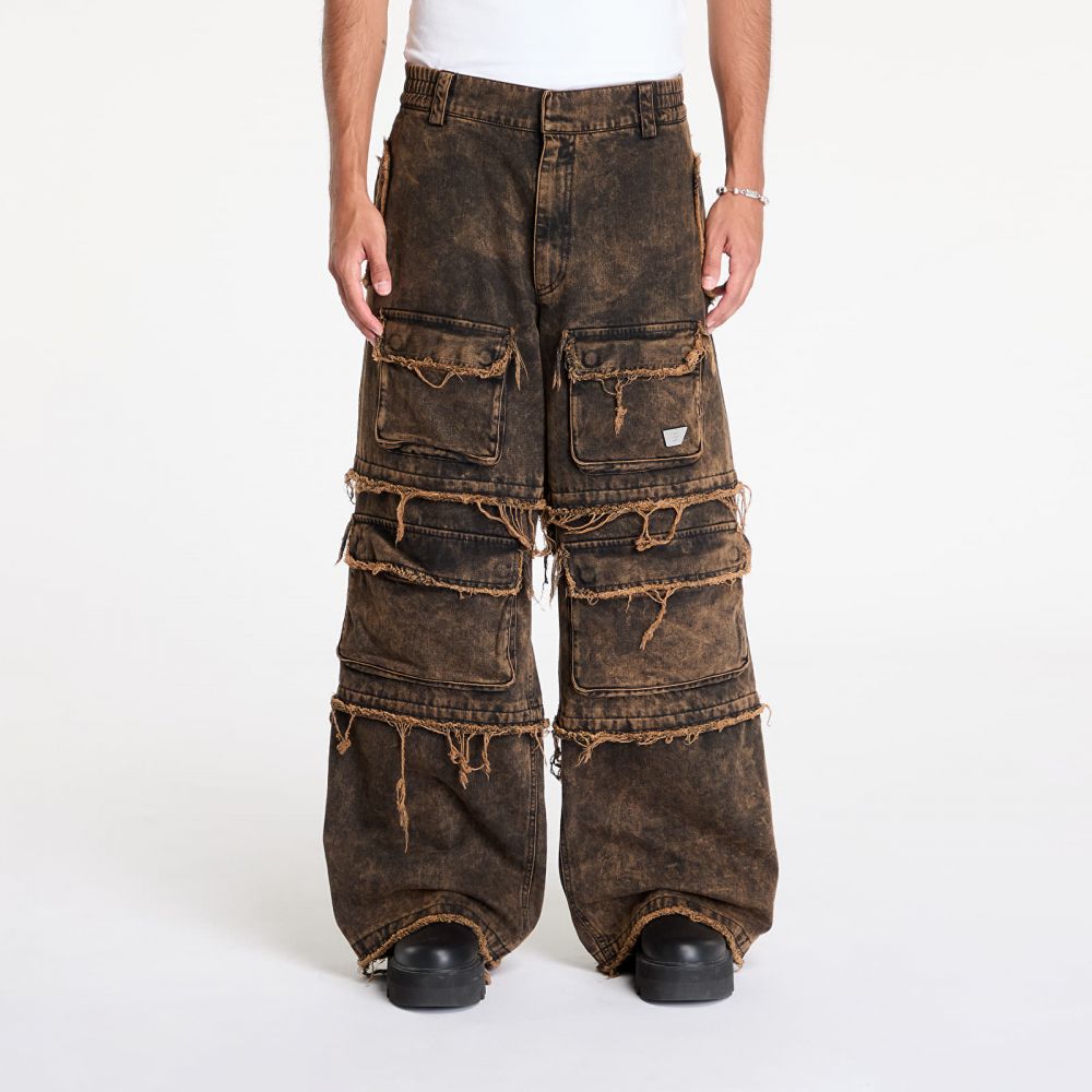 Kalhoty MISBHV Ibiza Oversize Cargo Trousers Acid Black XL