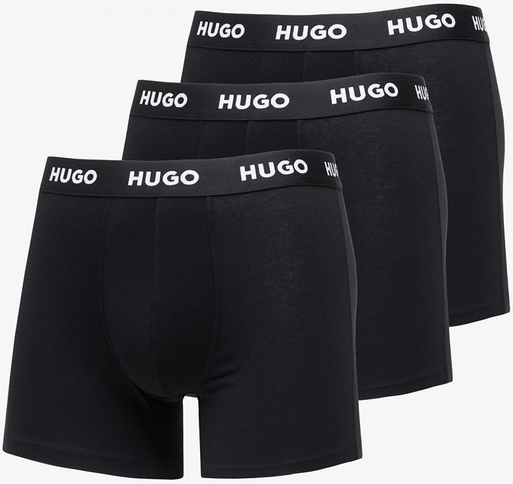 Hugo Boss Logo-Waistband Boxer Briefs 3-Pack Black L