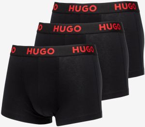Hugo Boss Logo-Waistband Stretch Trunks 3-Pack Black M