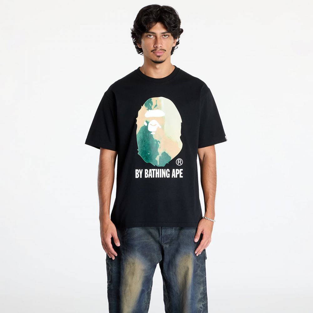 Tričko A BATHING APE Tie Dye By Bathing Ape Tee Black x Beige XXXL