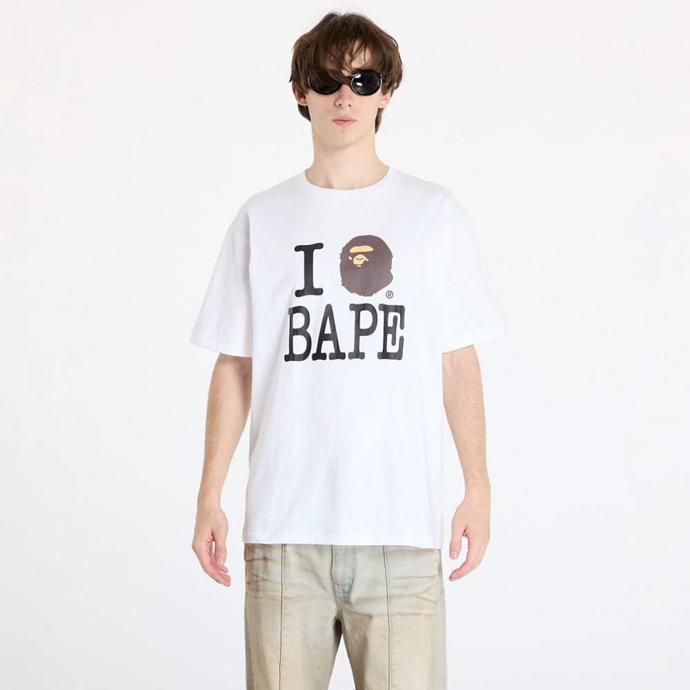 Tričko A BATHING APE I Love Bape Tee White XXL