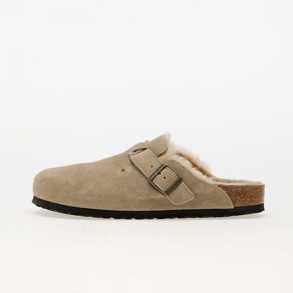Tenisky Birkenstock Boston Shearling Suede Leather/Fur Taupe EUR 36