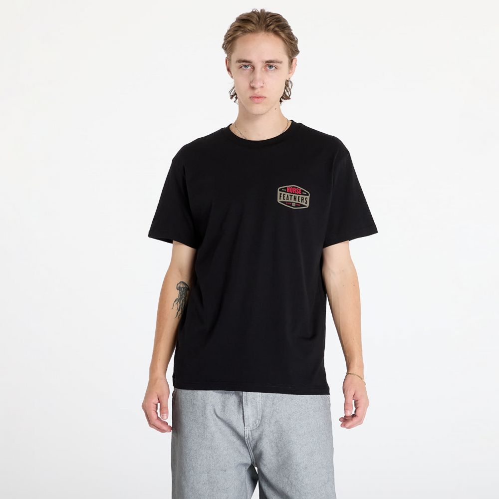 Tričko Horsefeathers Hexagon II T-Shirt Black S
