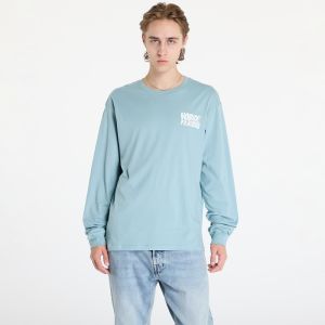 Tričko Horsefeathers Distort Long Sleeve T-Shirt Blue Haze XL