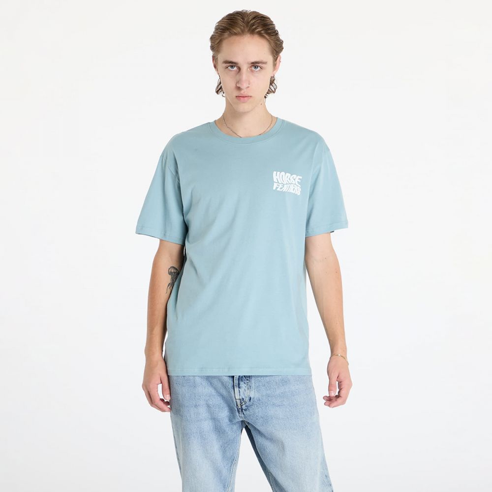 Tričko Horsefeathers Distort T-Shirt Blue Haze L