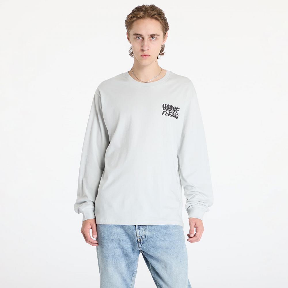 Tričko Horsefeathers Distort Long Sleeve T-Shirt Cement L