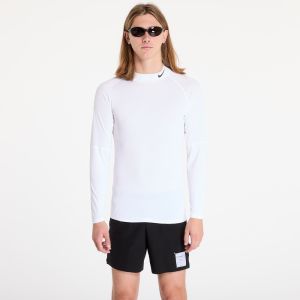 Tričko Nike Pro Men's Dri-FIT Fitness Mock-Neck Long-Sleeve Top White/ Black L