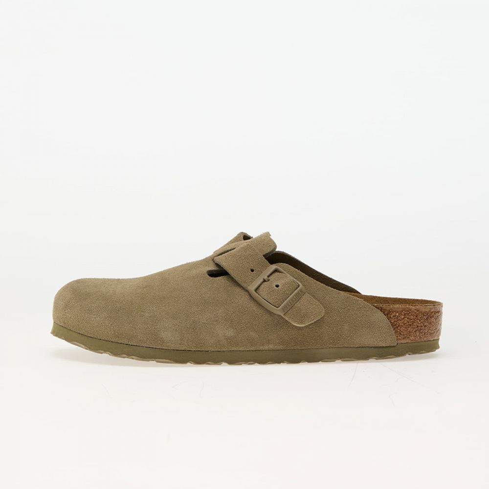 Tenisky Birkenstock Boston Leather Velvet Faded Khaki EUR 44