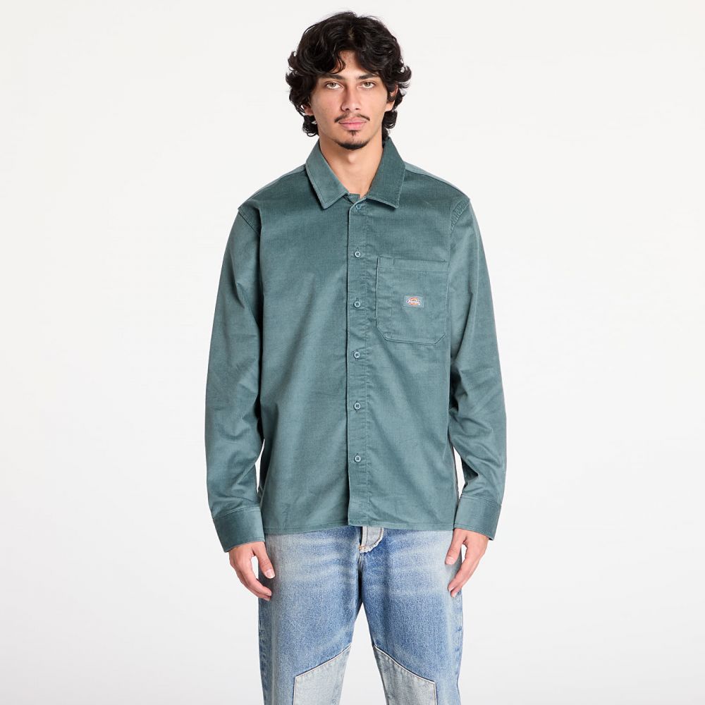 Košeľa Dickies Corduroy Long Sleeve Shirt Lincoln Green S