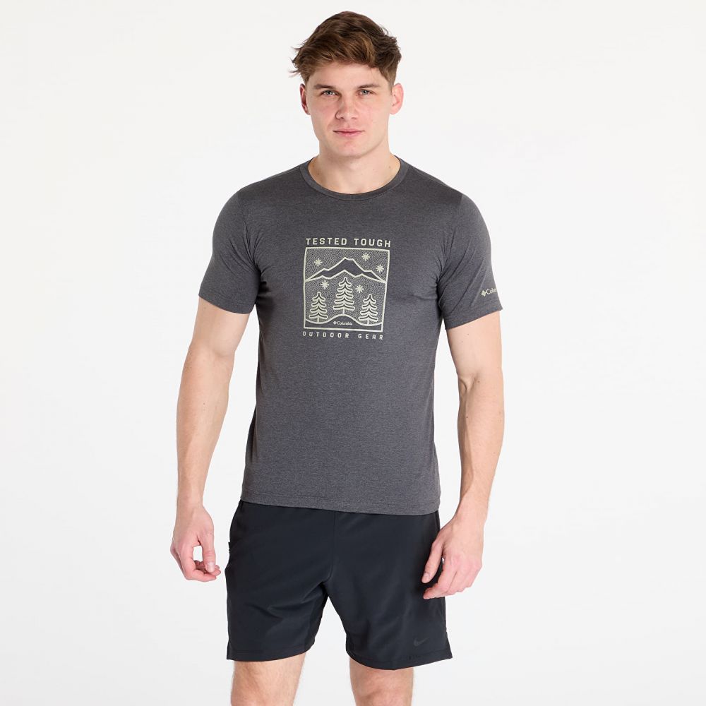Tričko Columbia Kwick Hike™ Graphic Short-sleeve Tee Black Heather M