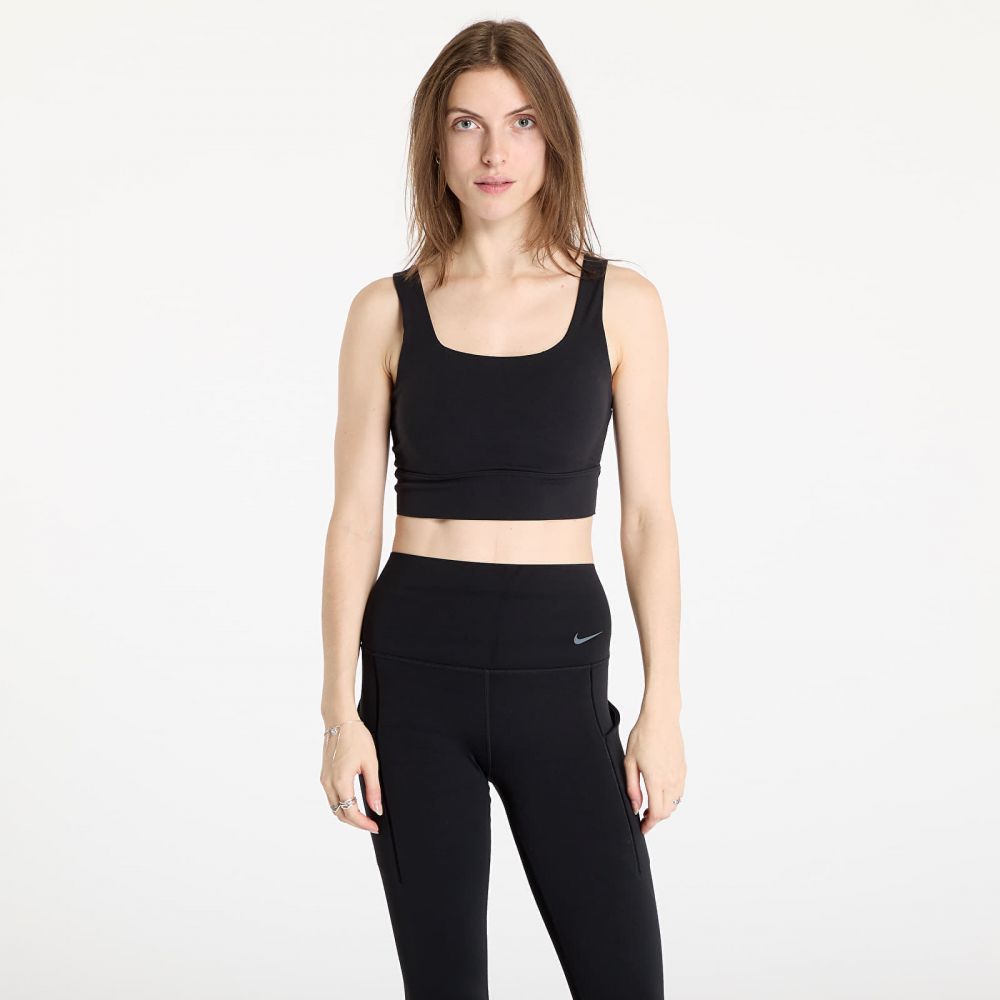 Podprsenka Nike Zenvy Women's Medium-Support Padded Longline Sports Bra Black/ Sail XS