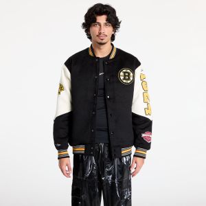 Bomber Mitchell & Ness NHL Team History Varsity Jacket Current Logo Bruins Black XL