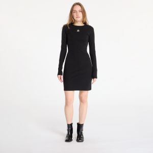 adidas Essentials Rib Long Sleeve Dress Black M