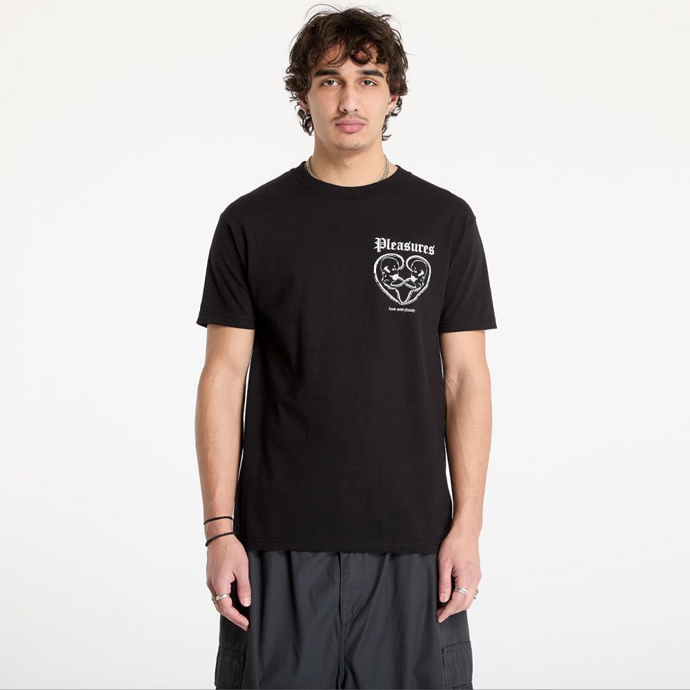 Tričko PLEASURES Connected T-Shirt Black S