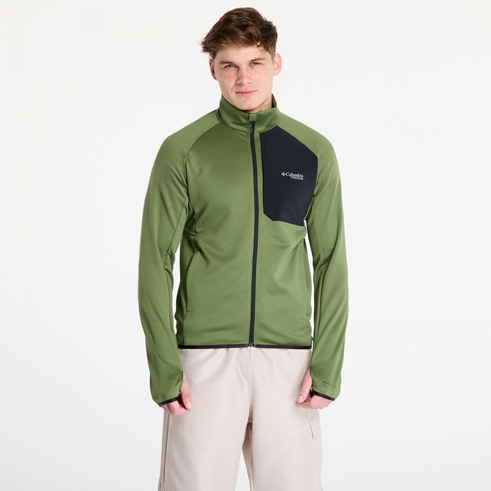 Mikina Columbia Triple Canyon™ Grid Fleece Full-Zip II Canteen/ Black M