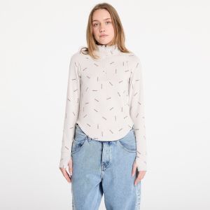 Tričko Nike Sportswear Collection Women's Logo Half-Zip Long-Sleeve Top Lt Orewood Brn/ Red Sepia/ Lt Orewood Brn L