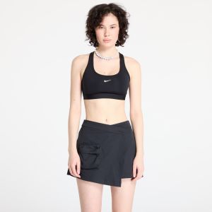 Nike Swoosh Light Support Women's Non-Padded Sports Bra Black/ White L