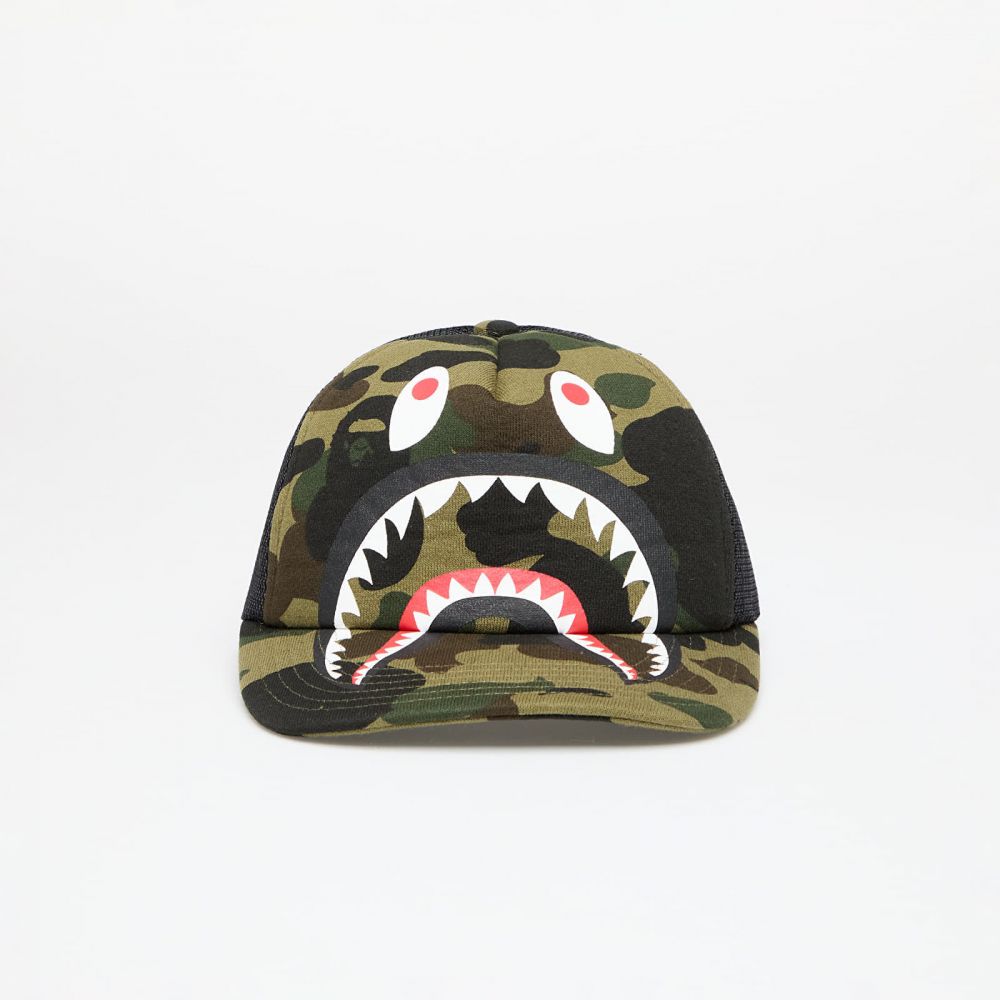 Šiltovka A BATHING APE 1st Camo Shark Mesh Cap Green Universal