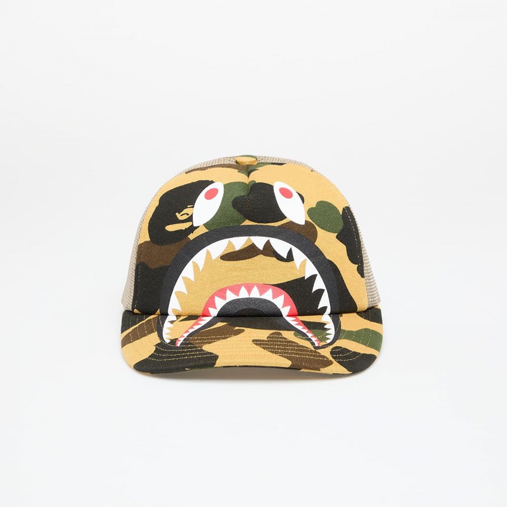 Šiltovka A BATHING APE 1st Camo Shark Mesh Cap Yellow Universal