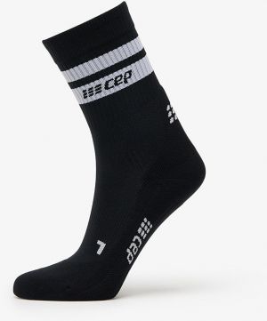 CEP 80's Mid Cut Compression Socks Black/ White S