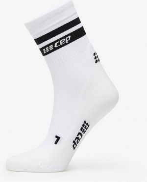 CEP 80's Mid Cut Compression Socks White/ Black S