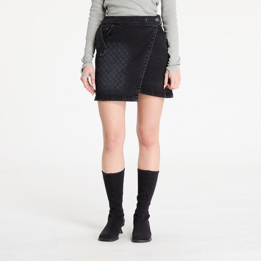 Daily Paper Mongram Wrap Denim Skirt Black S