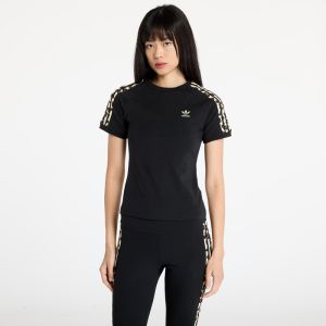 Tričko adidas Leopard 3-Stripes T-Shirt Black XS