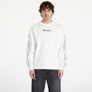 Tričko PLEASURES Fiery Heavyweight Longsleeve White L