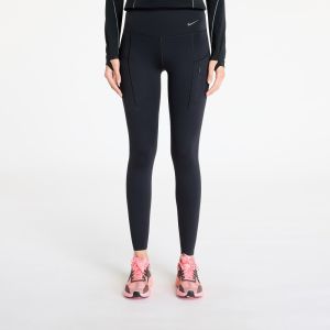 Legíny Nike Go Women's Firm-Support High-Waisted Full-Length Leggings with Pockets Black/ Black XS