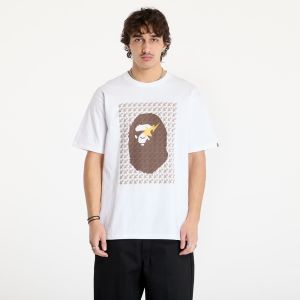 Tričko A BATHING APE Sta Houndstooth Ape Head Tee White/ Brown XL