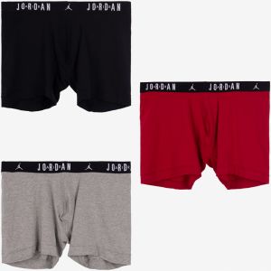 Jordan Flight Cotton Core 3-Pack Boxer Brief Gym Red/ Black L