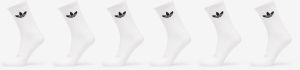 adidas Trefoil Crew Sock Cushion 6-Pack White S