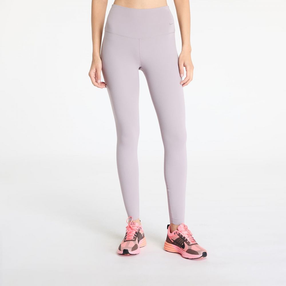 Legíny Nike Zenvy Women's Gentle-Support High-Waisted Full-Length Leggings Lt Violet Ore/ Black L
