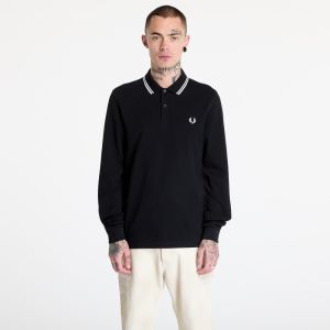 Tričko FRED PERRY Long Sleeve Twin Tipped Shirt Black L