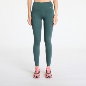 Legíny Nike Go Women's Firm-Support High-Waisted Full-Length Leggings with Pockets Vintage Green/ Black XL