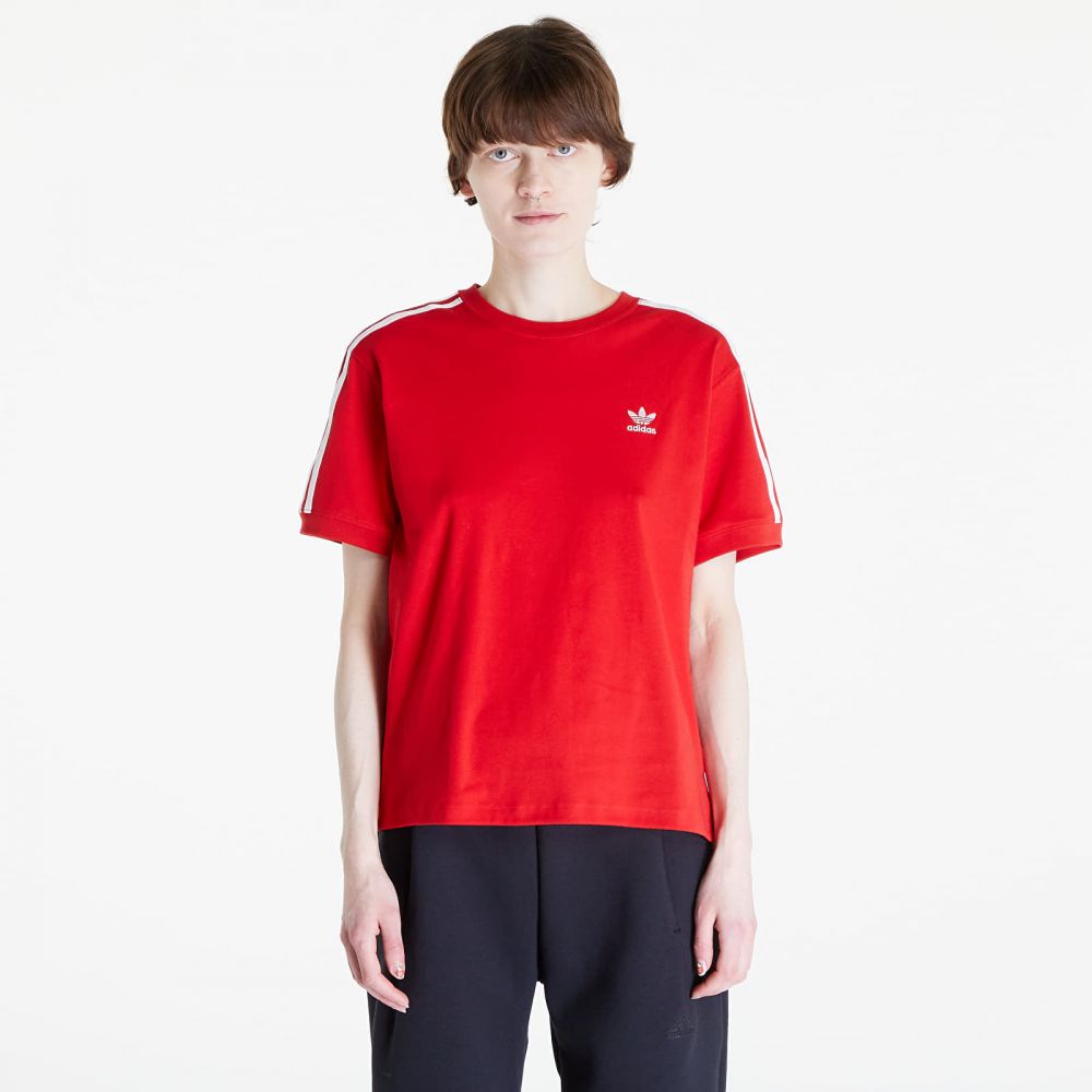 Tričko adidas 3 Stripe Tee Better Scarlet L
