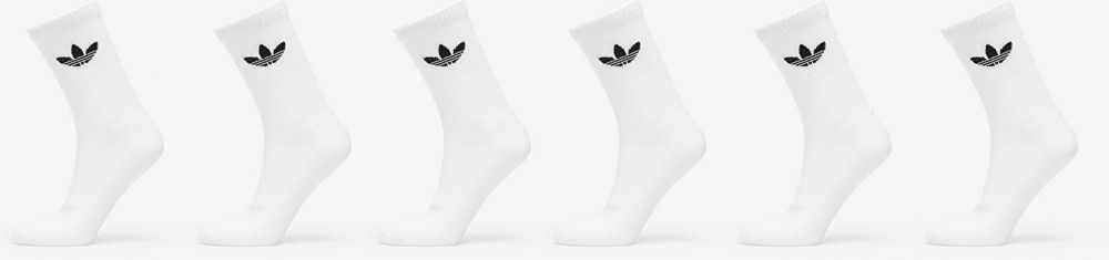 adidas Trefoil Crew Sock Cushion 6-Pack White L