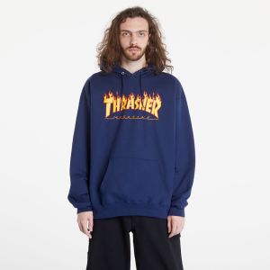 Thrasher Flame Logo Hoodie Navy Blue XXL