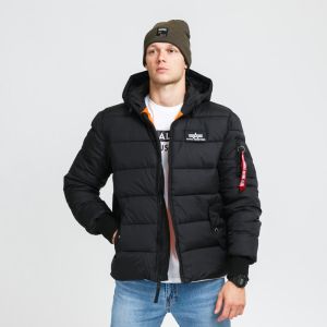 Bunda Alpha Industries Hooded Puffer Alpha FD Black M