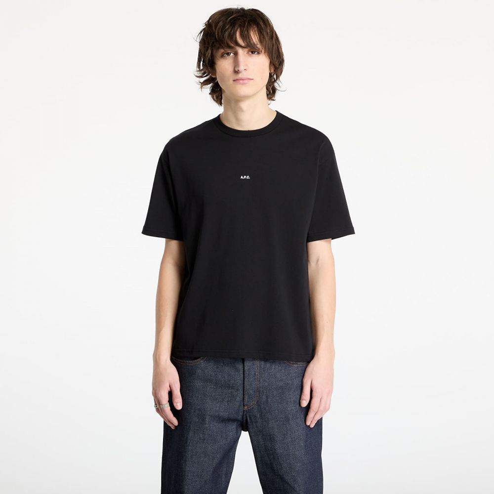 Tričko A.P.C. Boxy Micro Logo T-Shirt Black L