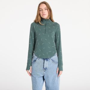 Tričko Nike Sportswear Women's Slim 1/2-Zip Long-Sleeve Logo Top Vintage Green/ Light Army/ Vintage Green S