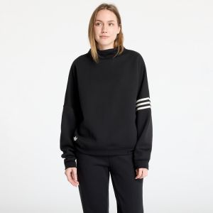 Mikina adidas Neuclassics Oversized Mock Neck Sweatshirt Black/ Cream White XS