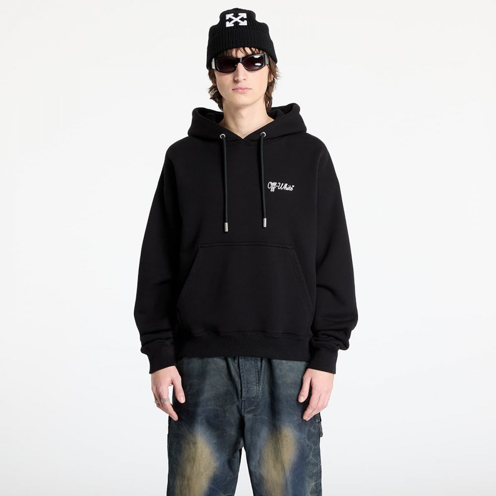 Mikina Off-White Script Skate Hoodie Black/ White S