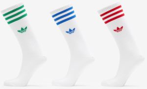 adidas High Crew Sock 3-Pack White/ Better Scarlet/ Blue/ Green M