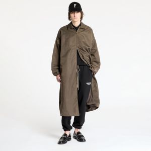 Kabát Fear Of God ESSENTIALS Textured Nylon Trench Coat Brown M